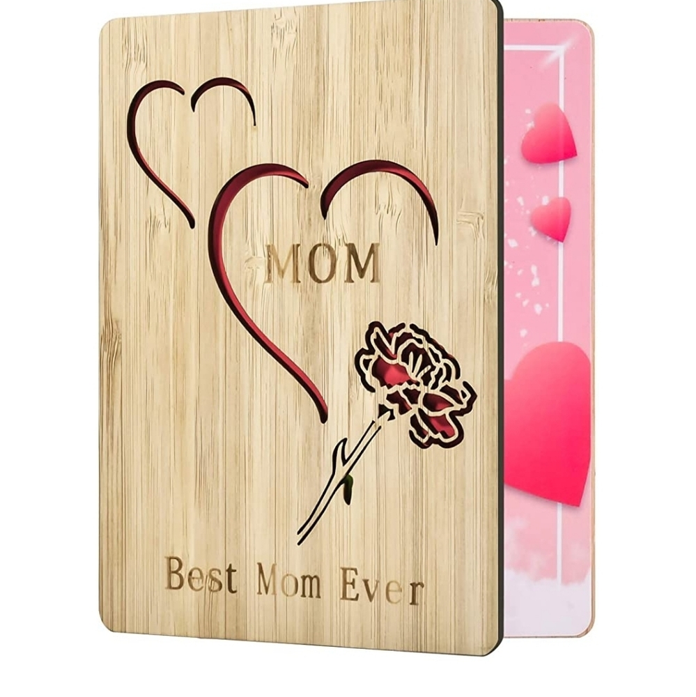 New "Best Mom Ever" Mother's Day Wooden Card